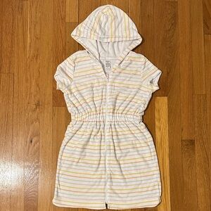 Carter’s Beach Cover Up Striped Hooded Zip-Up, size 12